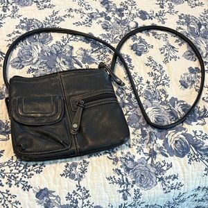Black Leather Crossbody Bag